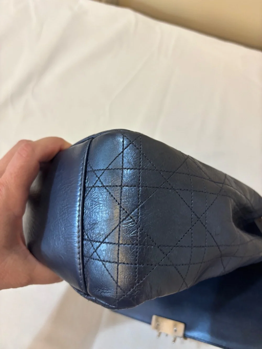 Christian Dior Miss Dior in Metallic Blue Pre-Owned - Picture 9 of 15